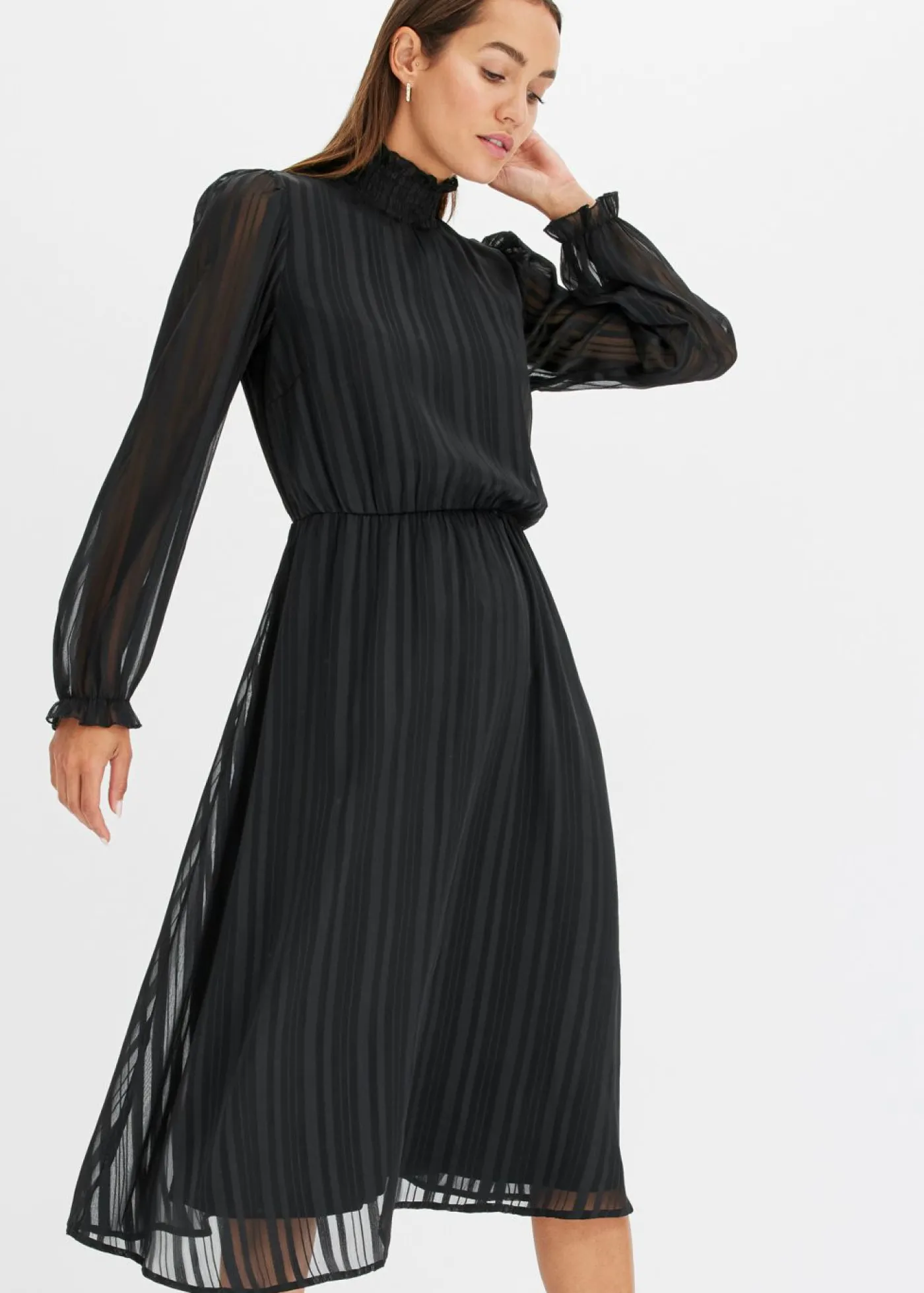 bonprix bonprix Vestidos>Vestido midi Negro