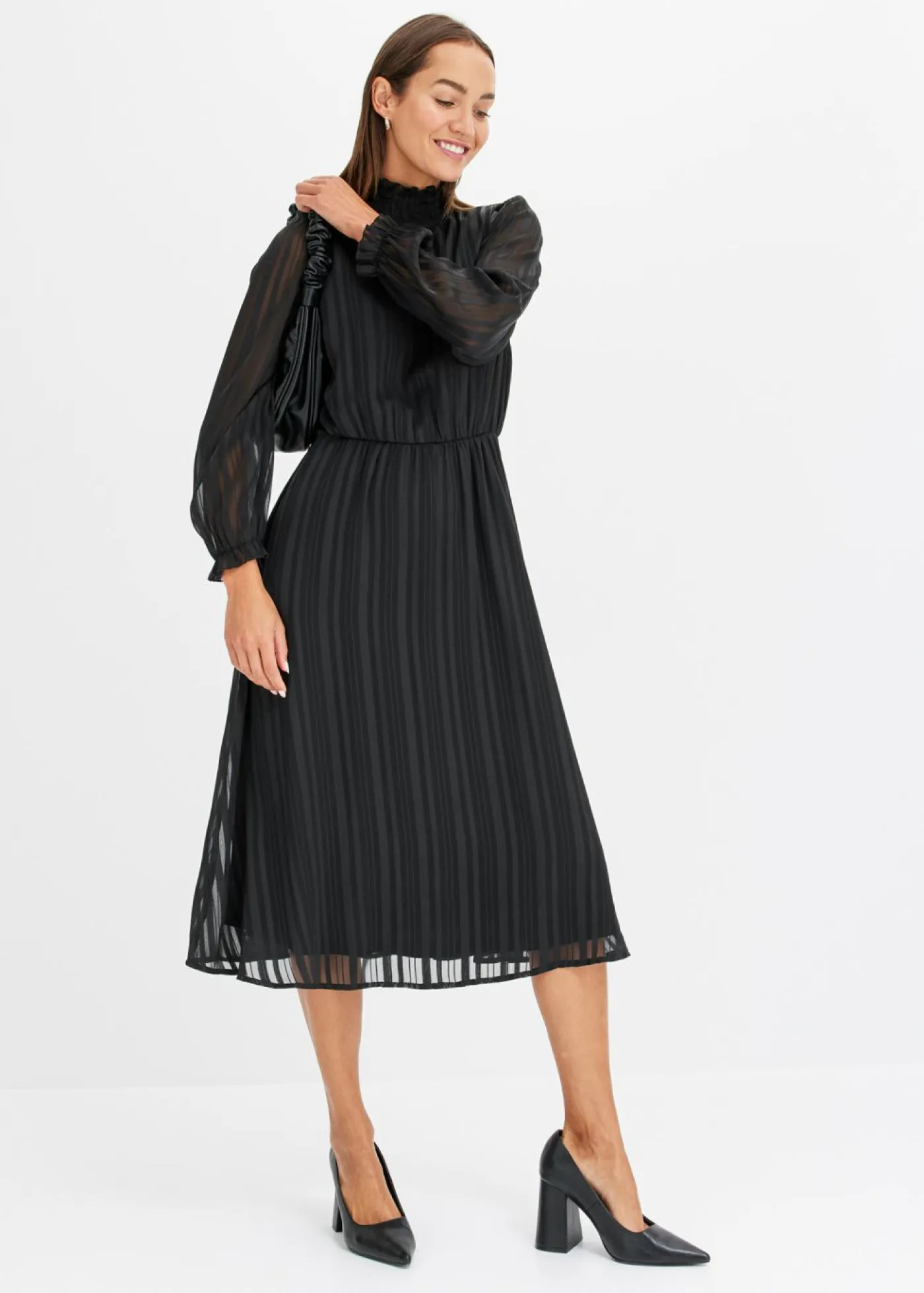 bonprix bonprix Vestidos>Vestido midi Negro