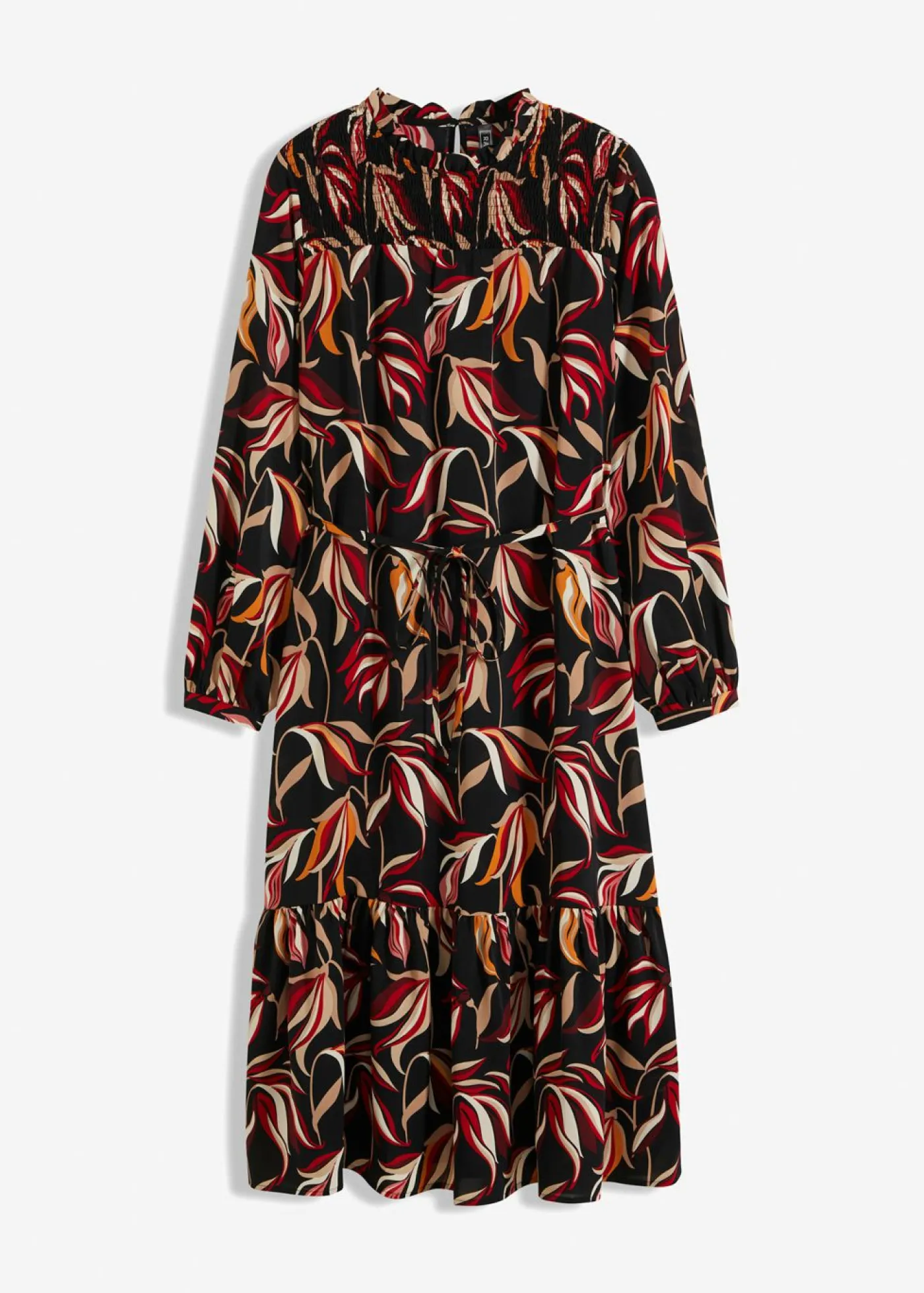 bonprix bonprix Vestidos>Vestido midi Negro con flores