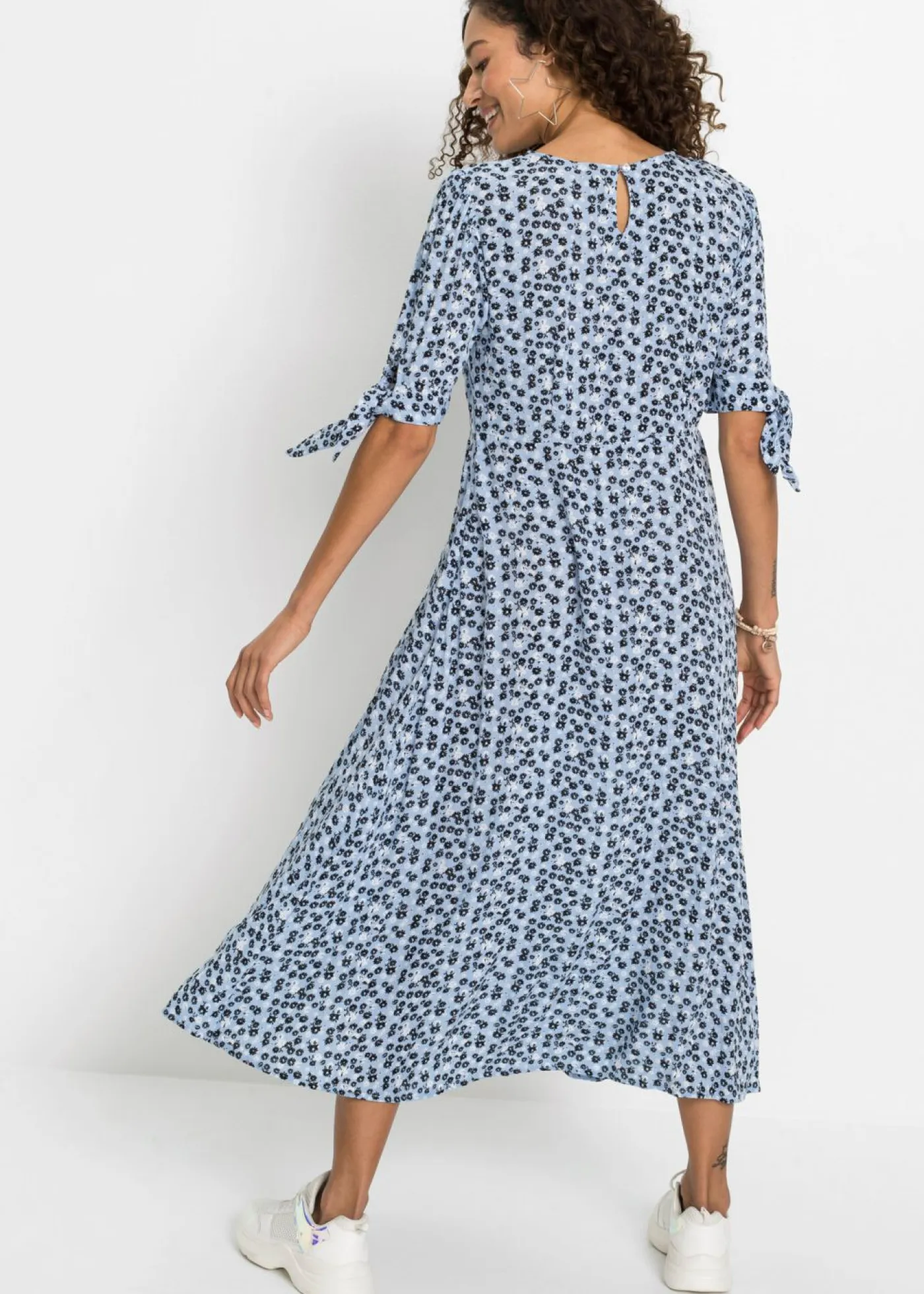 bonprix bonprix Vestidos>Vestido midi azul perla floral