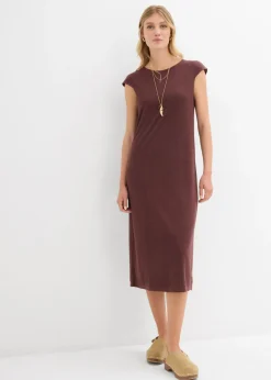 Mujer bonprix bonprix Vestido midi con aspecto de punto
