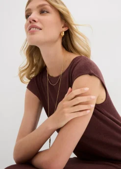 Mujer bonprix bonprix Vestido midi con aspecto de punto