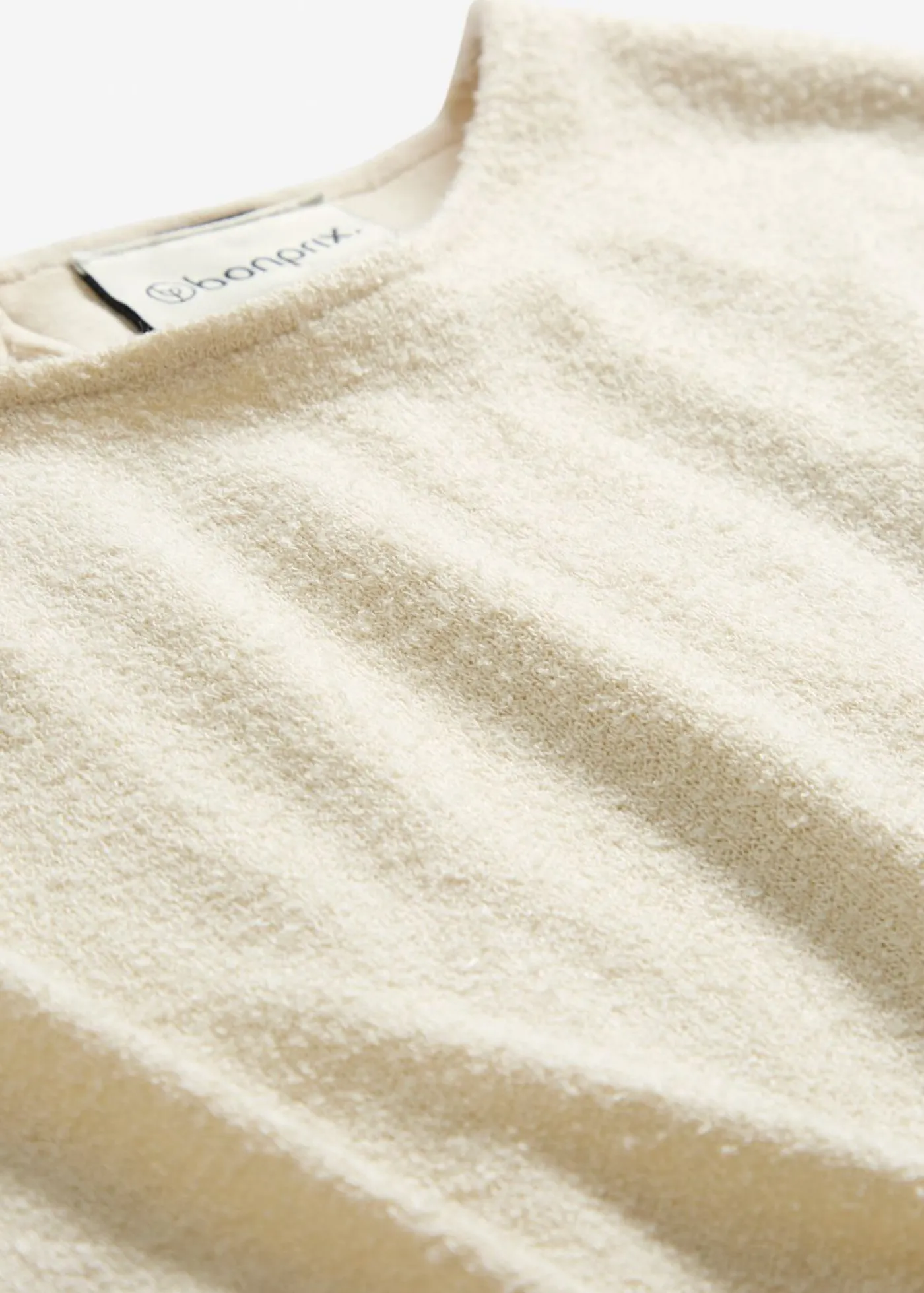 bonprix bonprix Vestidos>Vestido midi con aspecto de punto Crudo