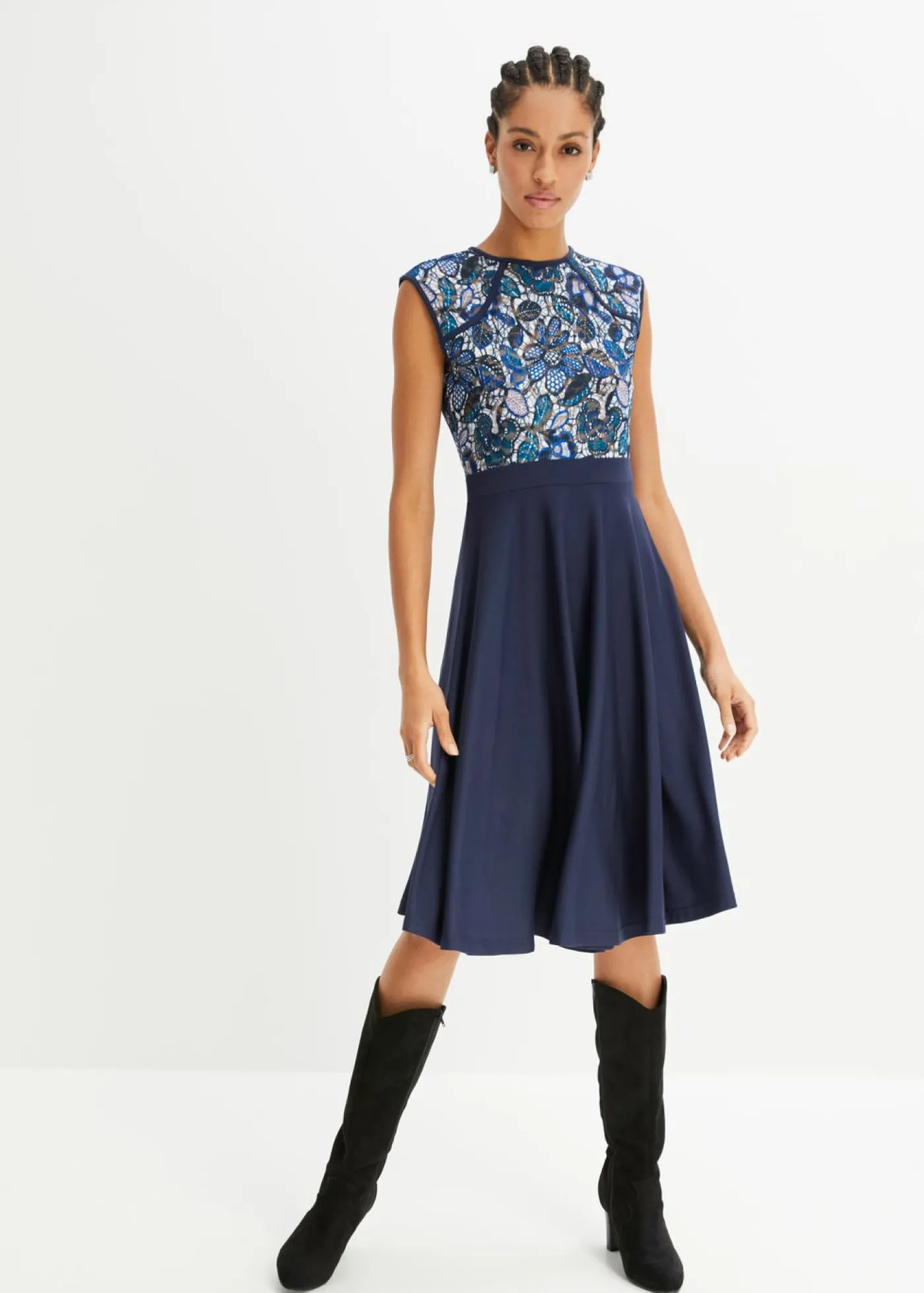 Mujer bonprix bonprix Vestido midi con encaje