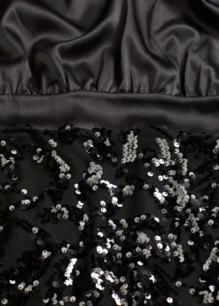 bonprix bonprix Vestidos|Ropa Elegante>Vestido midi con lentejuelas Negro