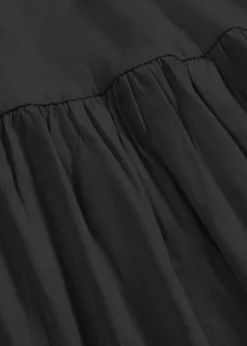 bonprix bonprix Vestidos|Tallas Pequeñas>Vestido midi de algodón orgánico puro Negro