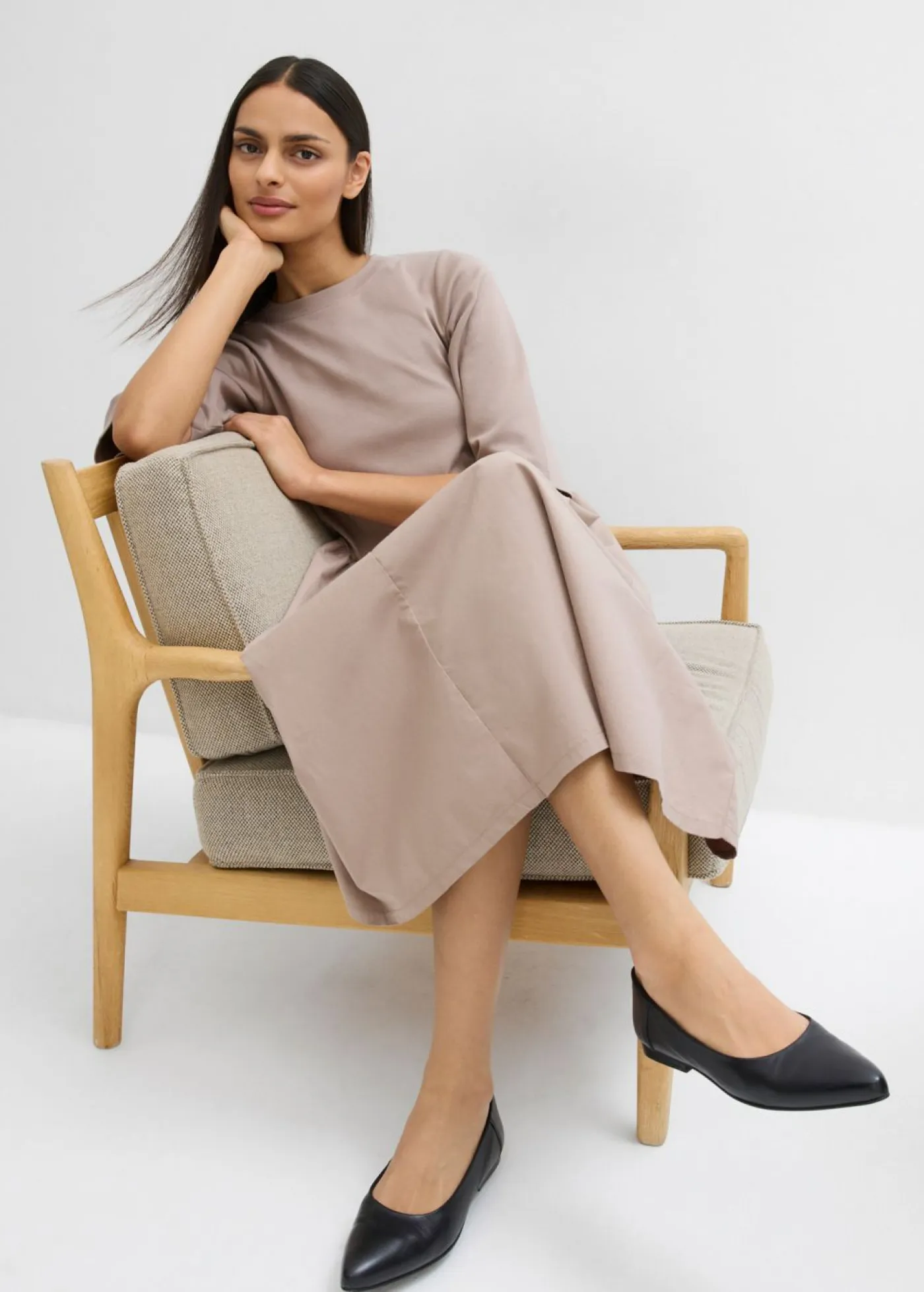 Mujer bonprix bonprix Vestido midi de algodón puro