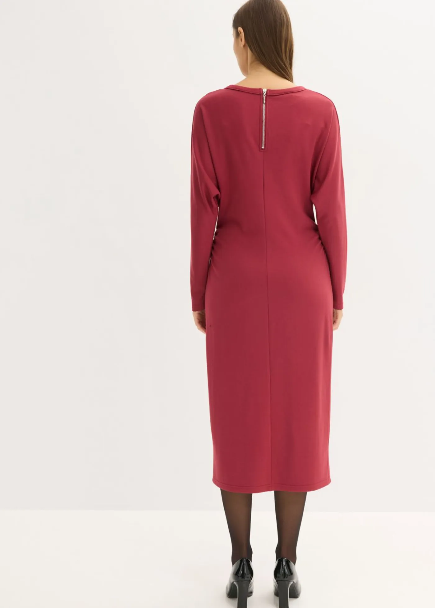 bonprix bonprix Vestidos>Vestido midi de cómodo Punto di Roma Ciruela