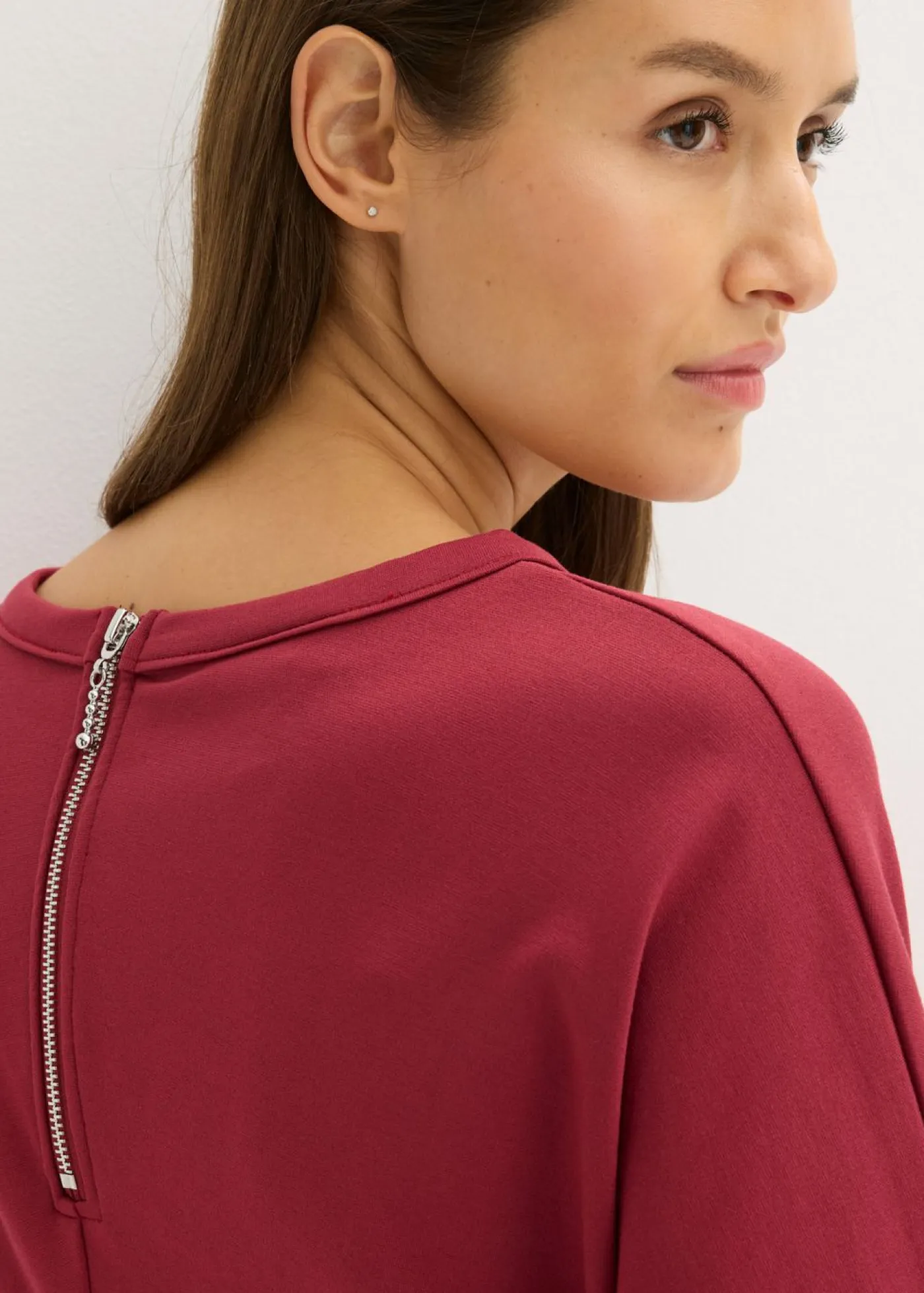 bonprix bonprix Vestidos>Vestido midi de cómodo Punto di Roma Ciruela