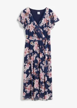 Mujer bonprix bonprix Vestido midi de malla estampado