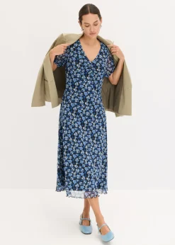 Mujer bonprix bonprix Vestido midi de malla estampado