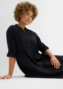 Mujer bonprix bonprix Vestido midi de mezcla de lino