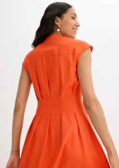 Mujer bonprix bonprix Vestido midi de mezcla de lino ligero