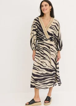 Mujer bonprix bonprix Vestido midi de mezcla de viscosa fluida