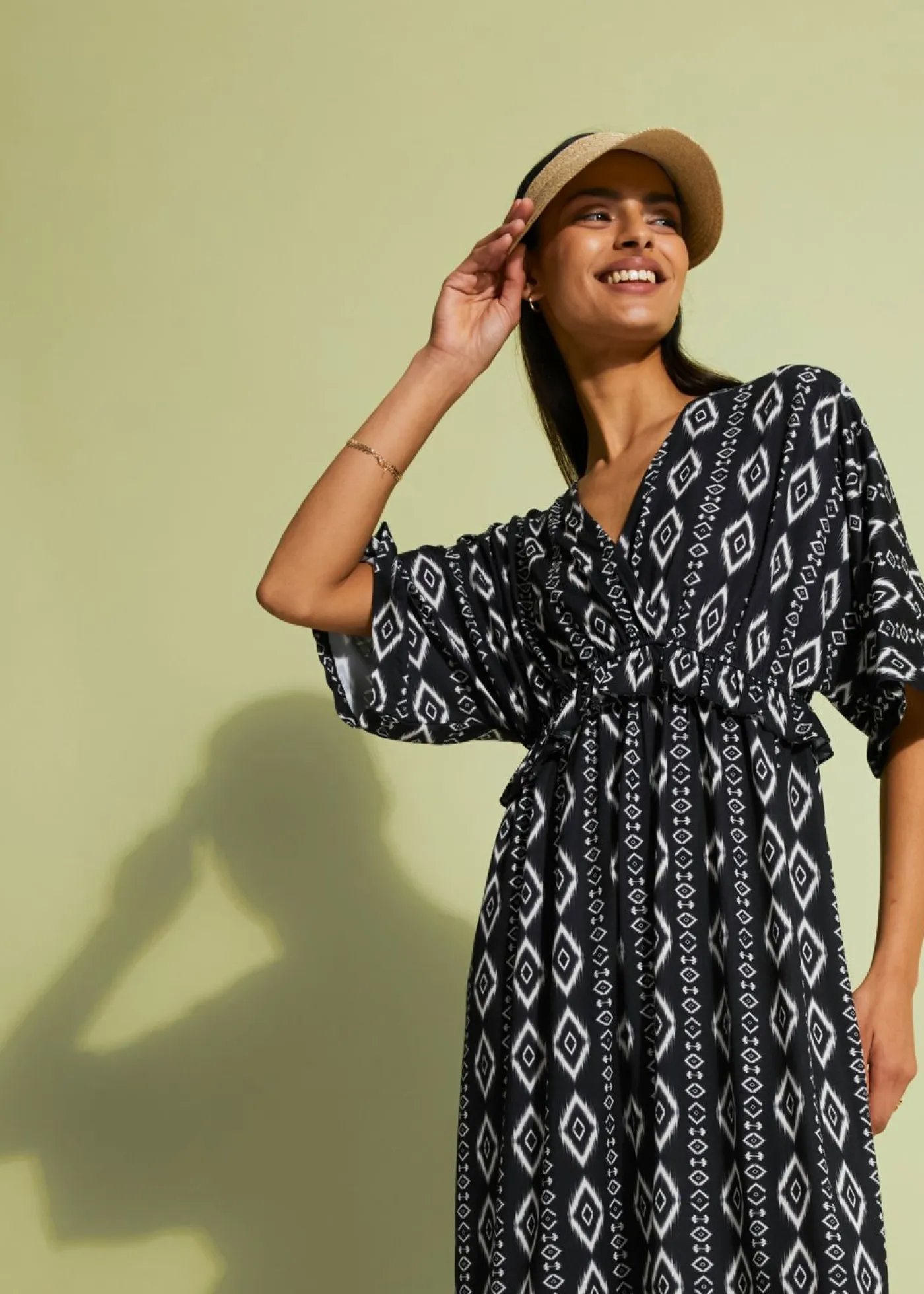 bonprix bonprix Vestidos>Vestido midi de punto Negro