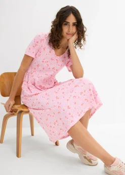 Mujer bonprix bonprix Vestido midi de punto de algodón