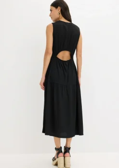 Mujer bonprix bonprix Vestido midi de punto estructurado con escote en la espalda