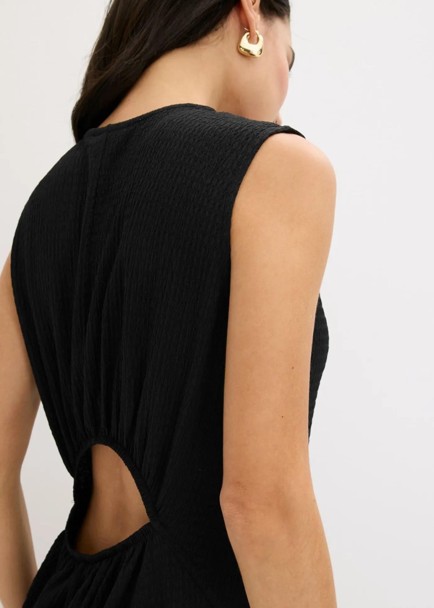 Mujer bonprix bonprix Vestido midi de punto estructurado con escote en la espalda