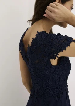 Mujer bonprix bonprix Vestido midi de tul delicado con encaje