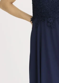 Mujer bonprix bonprix Vestido midi de tul delicado con encaje
