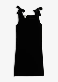 bonprix bonprix Vestidos>Vestido mini de terciopelo suave Negro