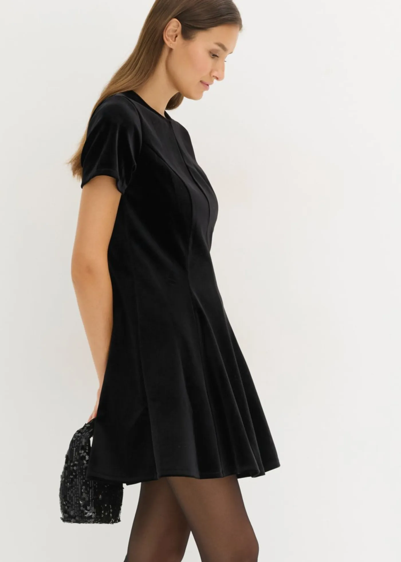Mujer bonprix bonprix Vestido mini de terciopelo suave