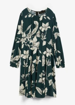 bonprix bonprix Vestidos>Vestido oscilante de viscosa Verde intenso