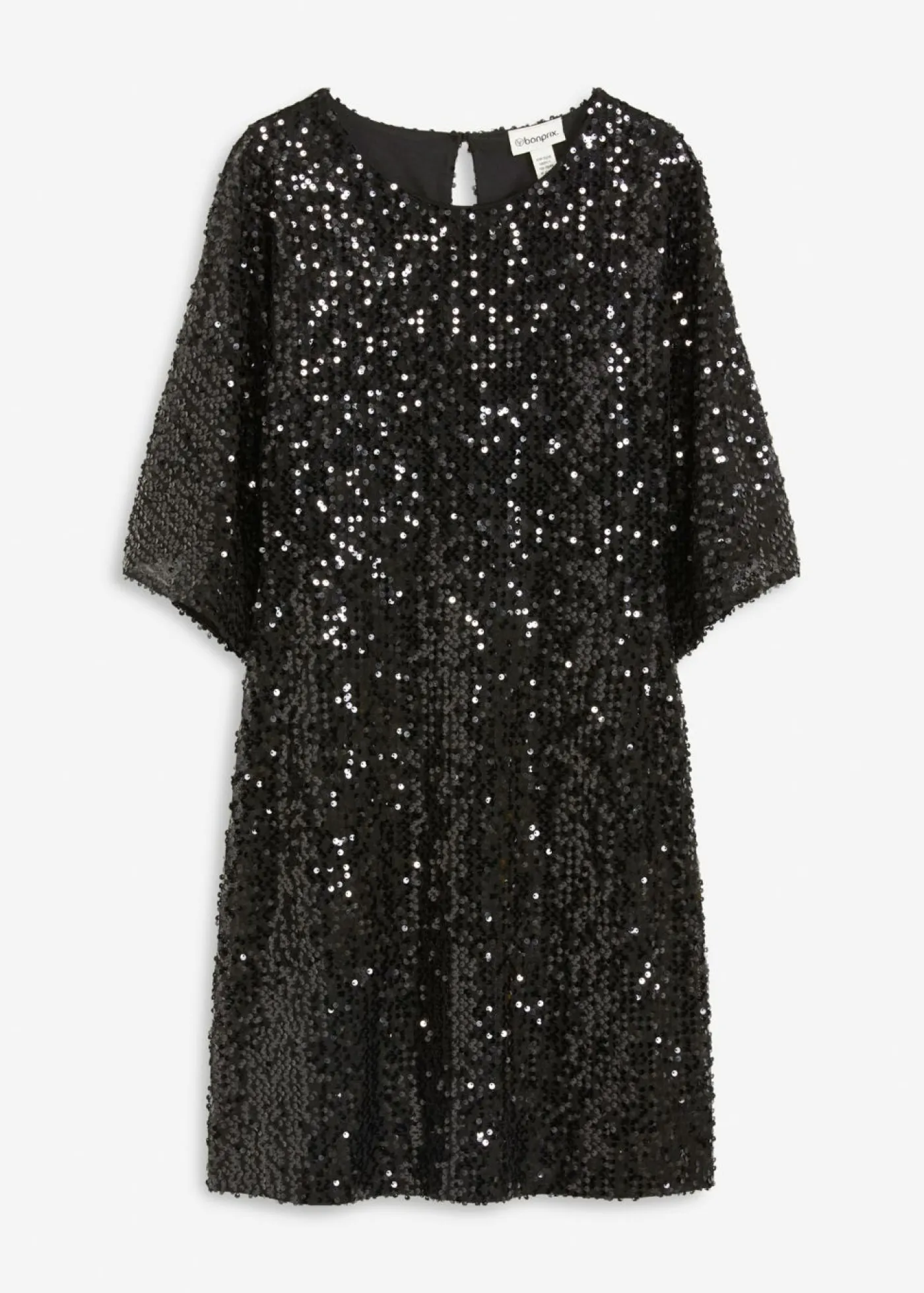 bonprix bonprix Vestidos|Ropa Elegante>Vestido oversize de lentejuelas Negro