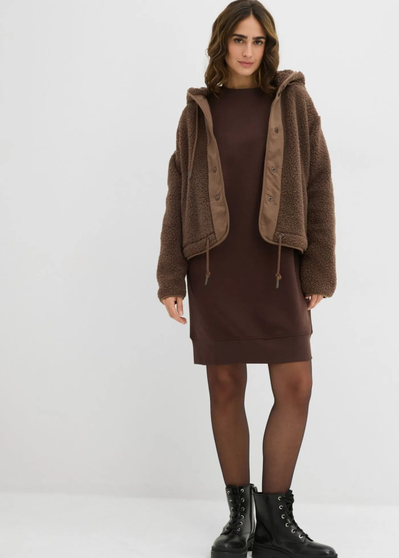 Mujer bonprix bonprix Vestido oversize tipo sudadera