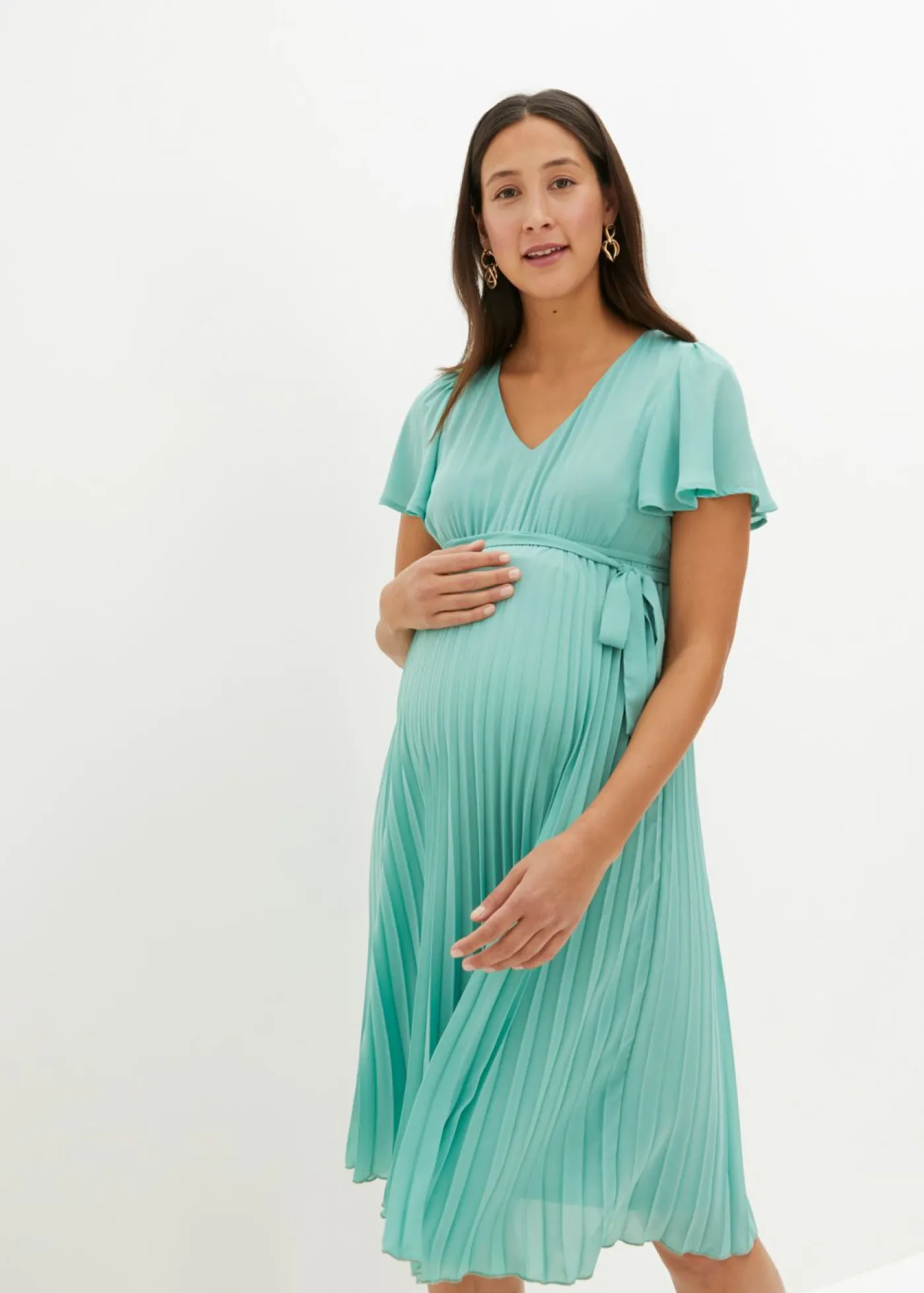 Mujer bonprix bonprix Vestido premamá con plisado