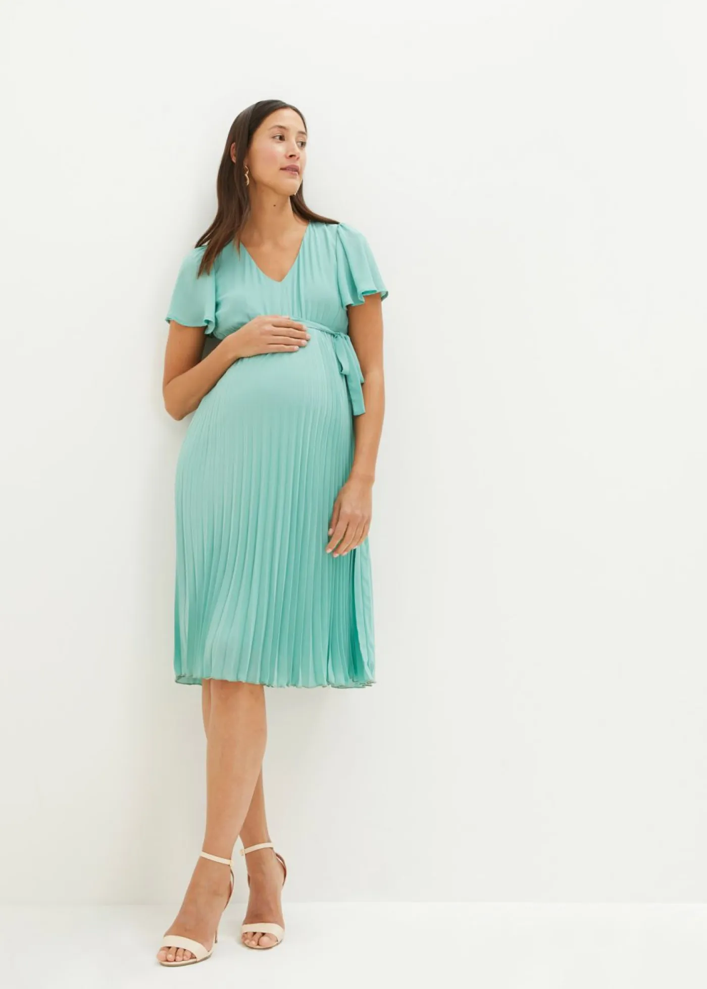 Mujer bonprix bonprix Vestido premamá con plisado