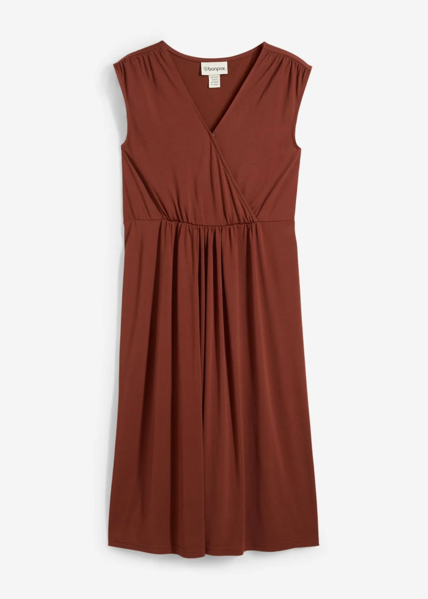 bonprix bonprix Premamá>Vestido premamá/de lactancia 2 en 1 de mezcla suave de modal Marrón caoba