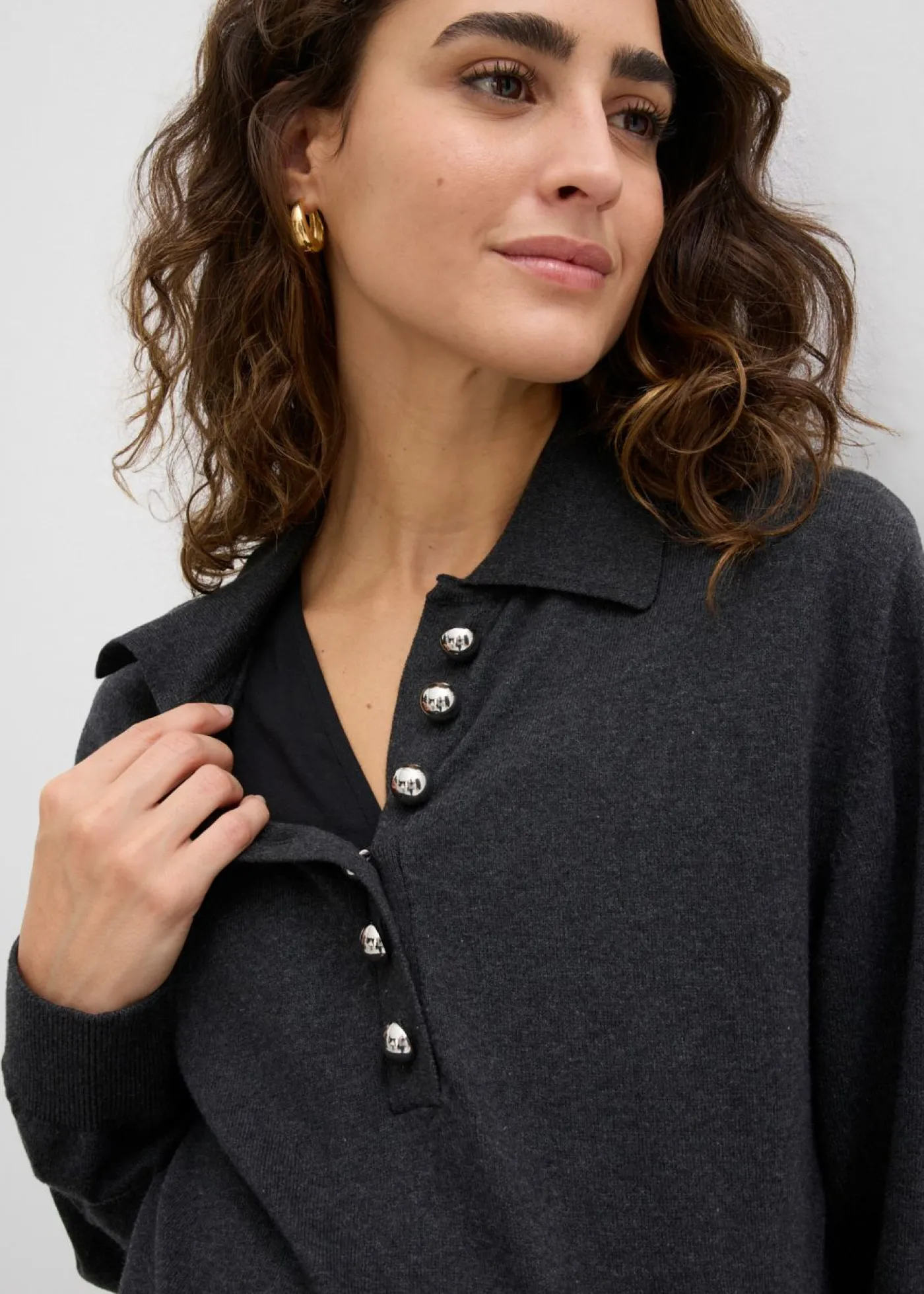 Mujer bonprix bonprix Vestido premamá/de lactancia de punto fino de algodón orgánico