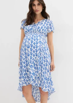 bonprix bonprix Premamá>Vestido premamá/de lactancia 2 en 1 de viscosa fluida blanco-azul ártico