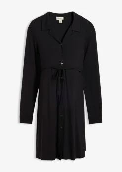 bonprix bonprix Premamá>Vestido premamá/de lactancia 2 en 1 de punto de viscosa Negro