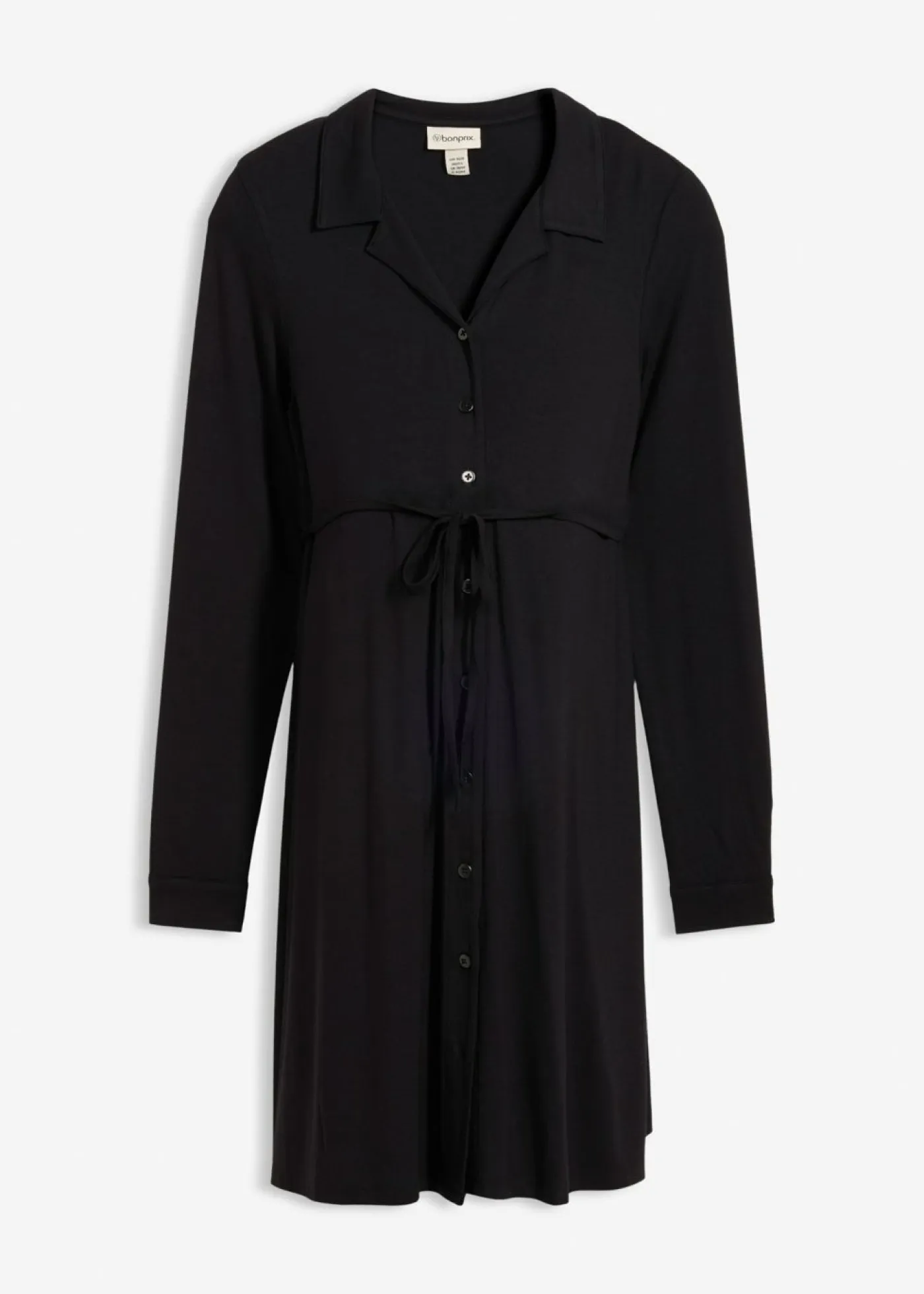 bonprix bonprix Premamá>Vestido premamá/de lactancia 2 en 1 de punto de viscosa Negro