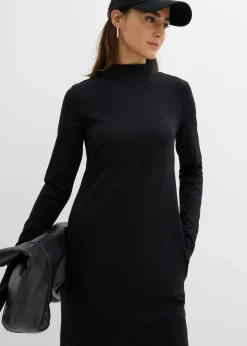 Mujer bonprix bonprix Vestido Punto di Roma con cuello alto