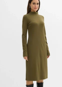 Mujer bonprix bonprix Vestido Punto di Roma con cuello alto