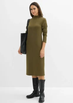Mujer bonprix bonprix Vestido Punto di Roma con cuello alto