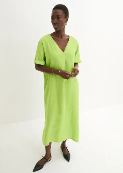 Mujer bonprix bonprix Vestido tipo caftán de lino puro