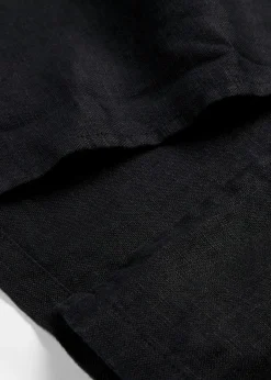 bonprix bonprix Premium|Vestidos>Vestido tipo caftán de lino puro Negro