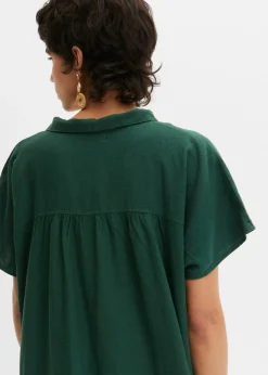 Mujer bonprix bonprix Vestido tipo caftán de mezcla ligera de viscosa y lino