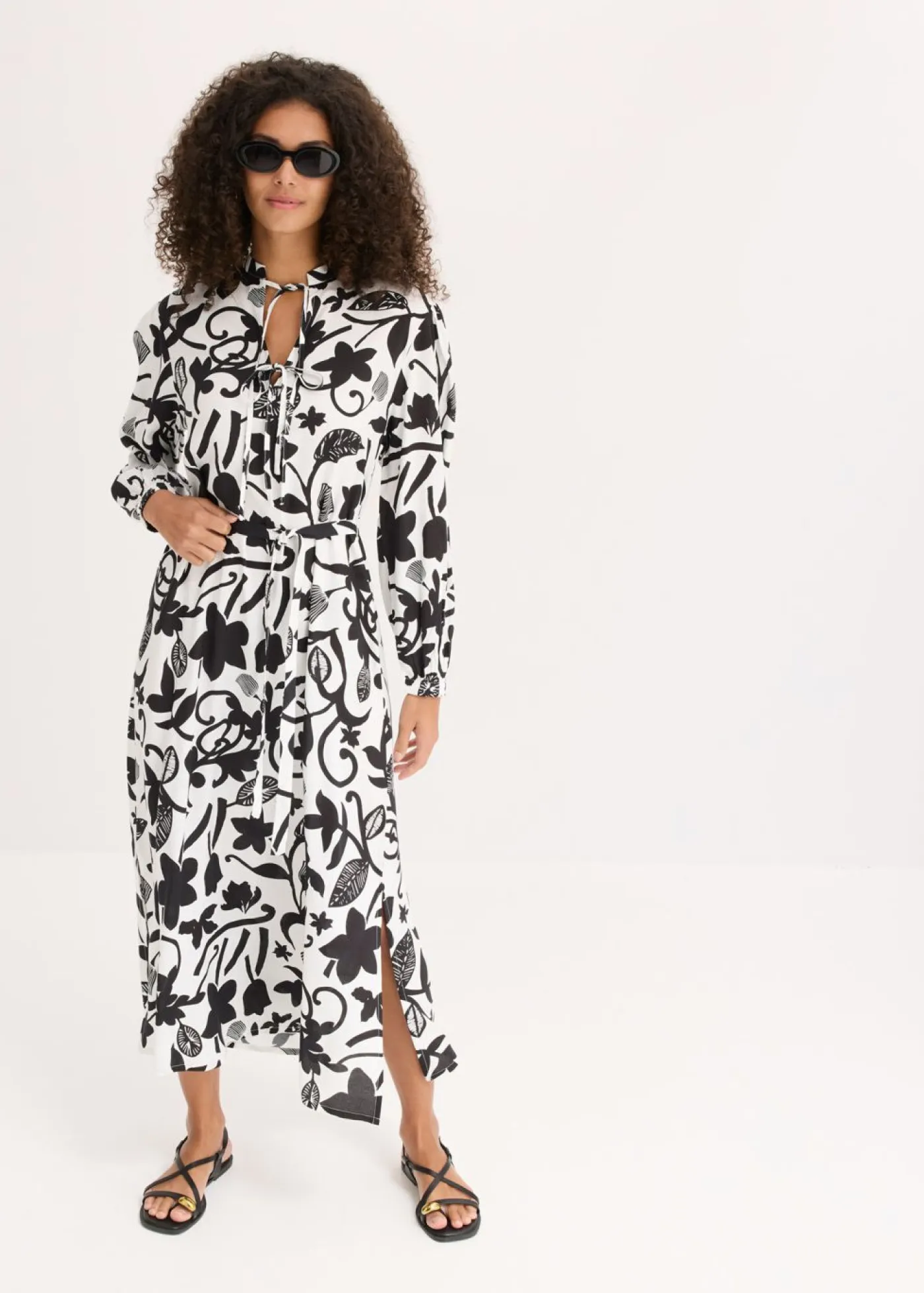 Mujer bonprix bonprix Vestido tipo caftán de viscosa fluida