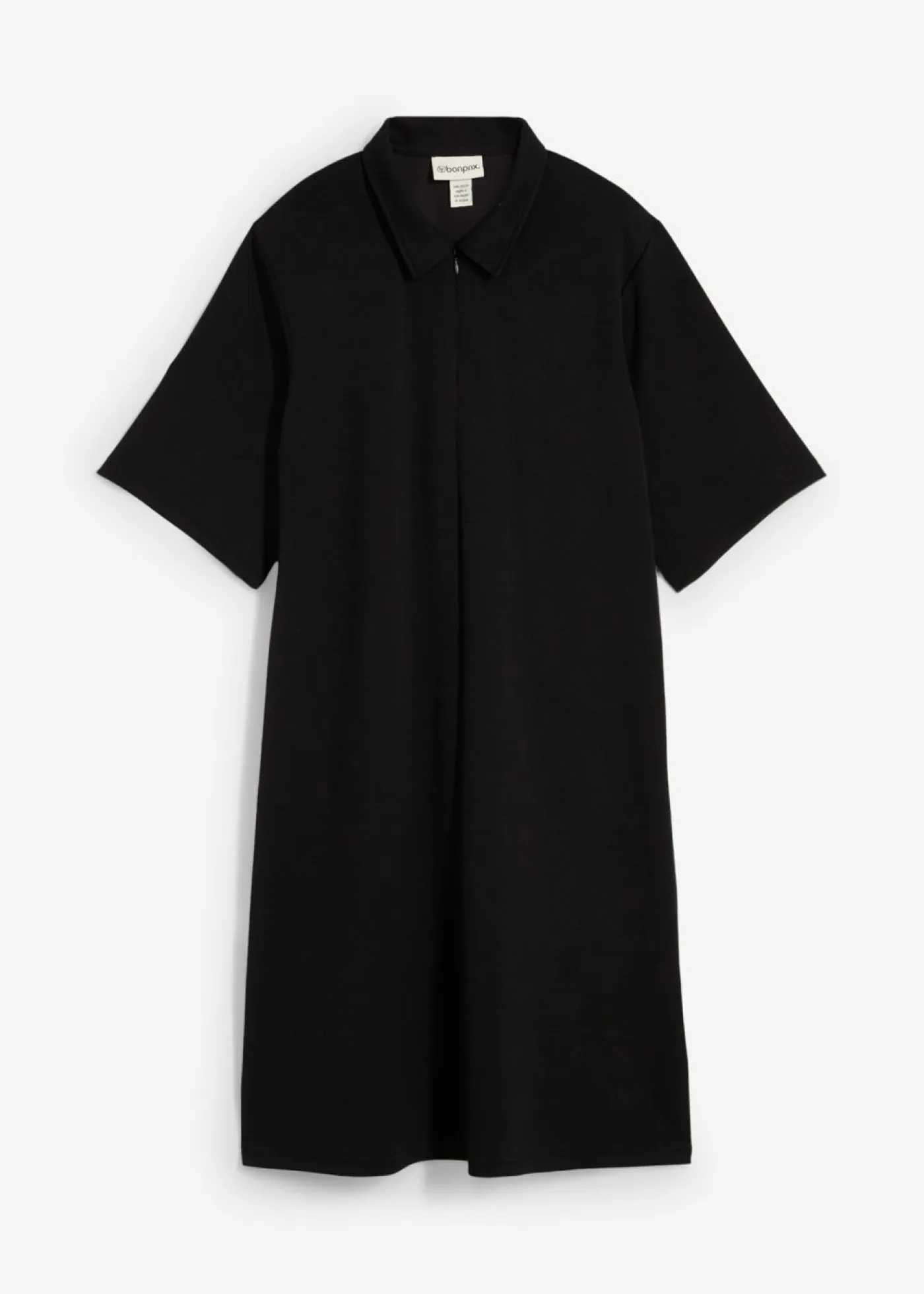 bonprix bonprix Esenciales|Vestidos>Vestido tipo polo de neopreno suave Negro