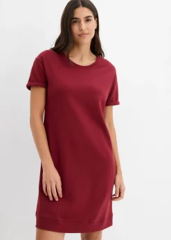 bonprix bonprix Ropa Cómoda|Vestidos>Vestido tipo sudadera Rojo rubí