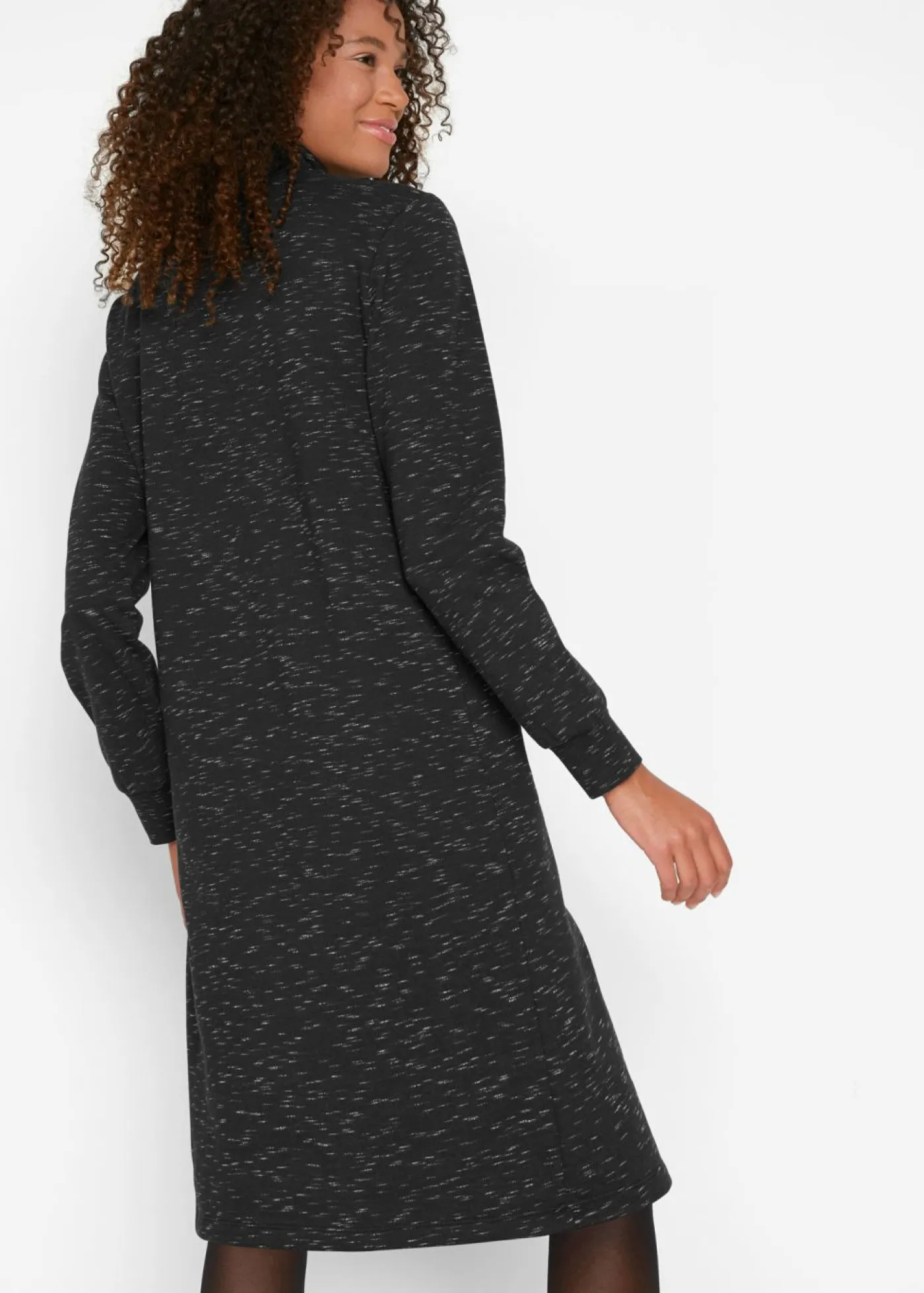 Mujer bonprix bonprix Vestido tipo sudadera con cuello troyer