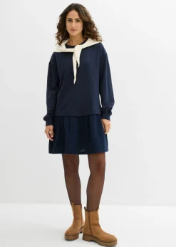 Mujer bonprix bonprix Vestido tipo sudadera con falda