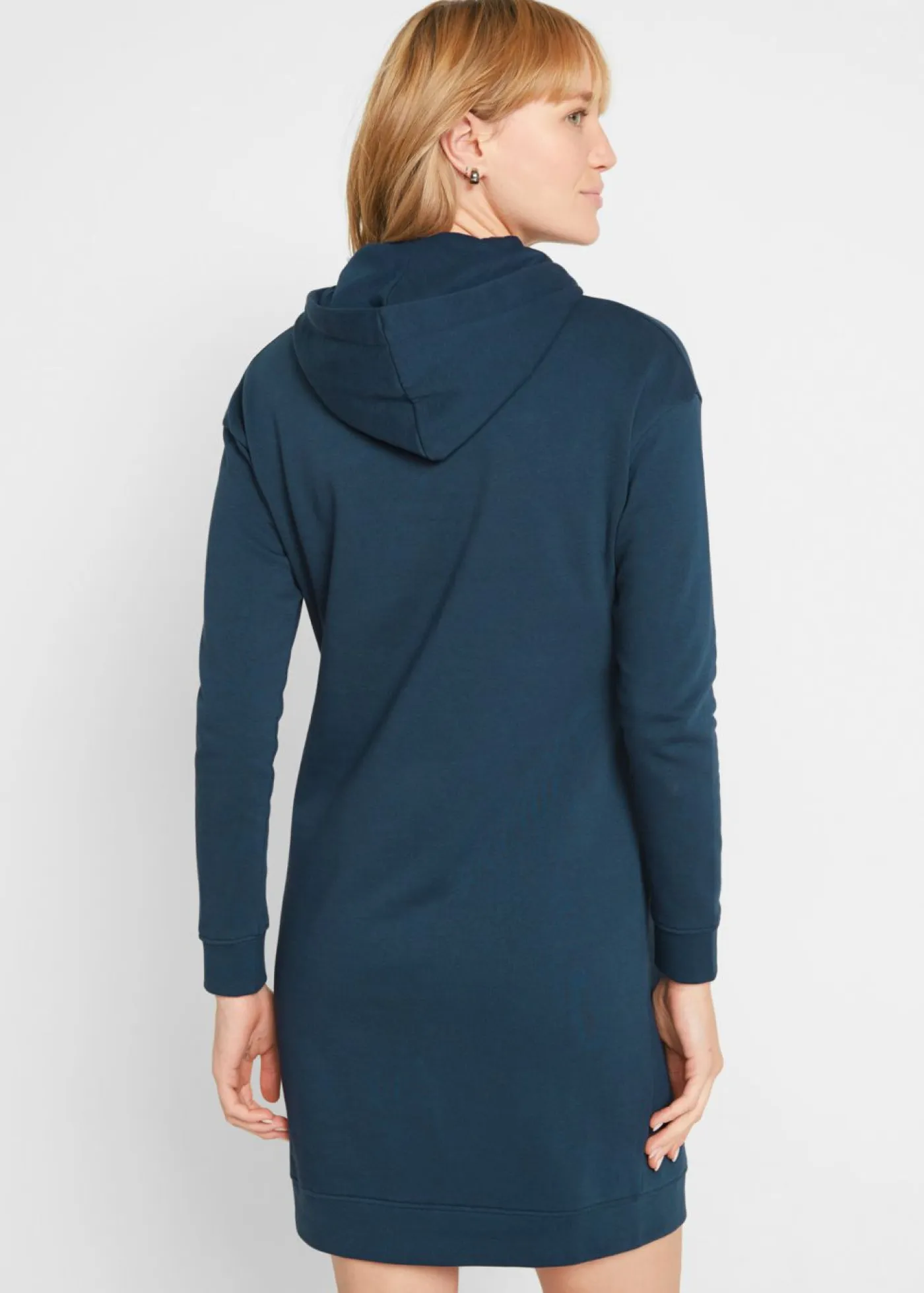 bonprix bonprix Básicos|Ropa Cómoda>Vestido tipo sudadera de algodón puro Azul marino