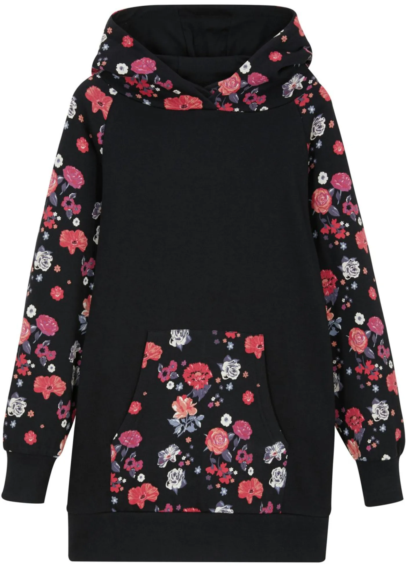 bonprix bonprix Ropa 9 A 16 Años·Vestidos Y Monos>Vestido tipo sudadera de algodón puro Negro