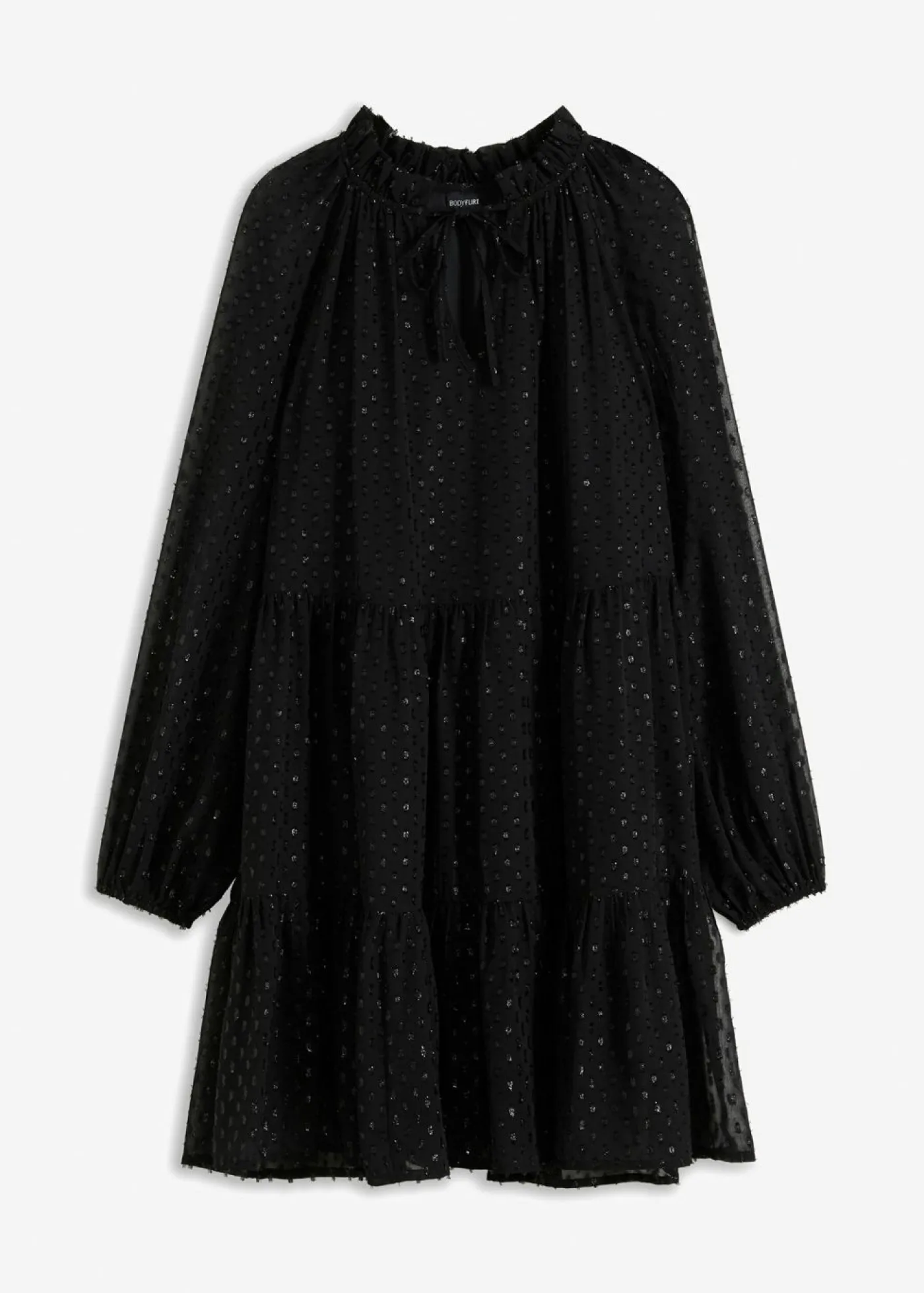 bonprix bonprix Vestidos>Vestido tipo túnica con efecto brillante Negro
